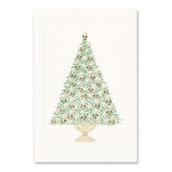Holiday Greeting Cards - Engraved Star & Ribbon Tree 